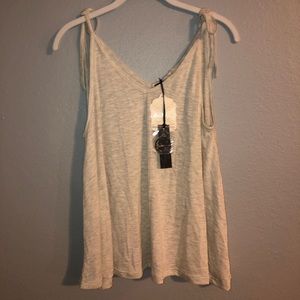 Spaghetti tie strap tank top